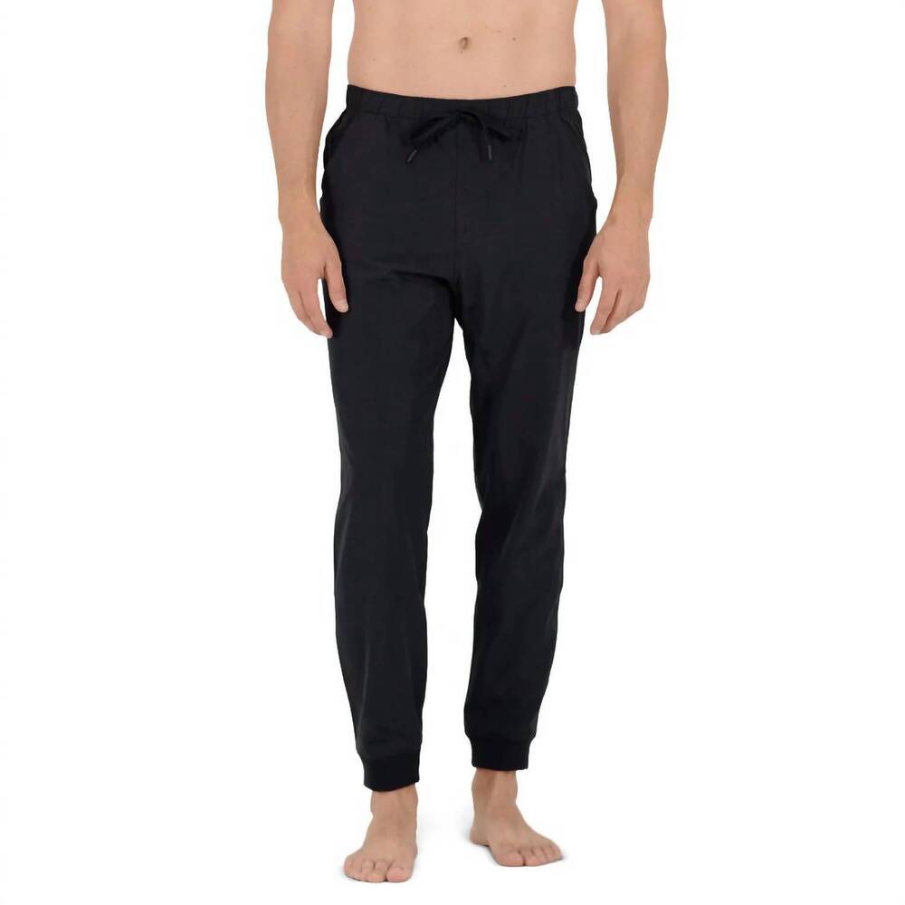NEW SOMEWHERE SUNNY men's upf50+ lightweight upcycled joggers in black